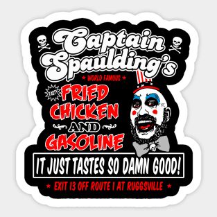 Captain Spaulding Fried Chicken and Gasoline Sticker